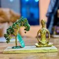 Árvore da Vida – Jardim de Yoga Padmasana – Aventurina Verde – 100 Pedras Naturais