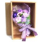 Bouquet de Flores de Sabao em Caixa - Roxo