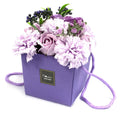 Bouquet de Flores de Sabão em caixa - Rosa e Roxo