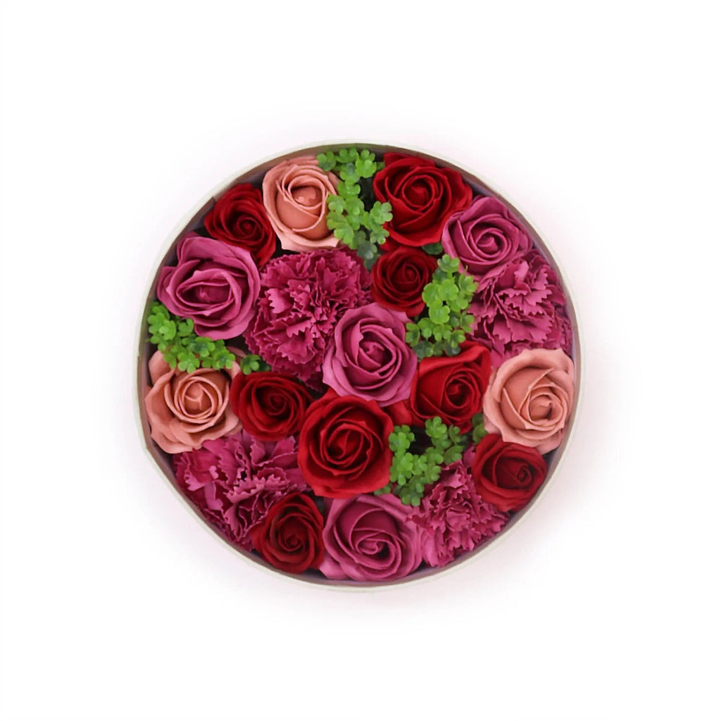 Caixa Redonda - Flores de Sabão - Rosas - Vintage