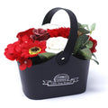 Cesta Bouquet de Flores de Sabão - Pequena - Vermelho