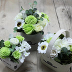 Cesta Bouquet de Flores de Sabão – Pequena – Rosa Pacífico