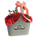 Cesta Bouquet de Flores de Sabão - grande - Vermelho