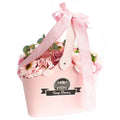 Cesta de Flores de Sabão – Rosa