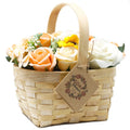 Cesta de Vime Bouquet de Flores de Sabão - Laranja - Grande