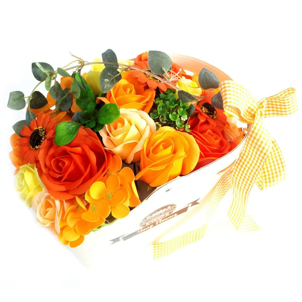 Cesta flores Sabão - grande - Laranja