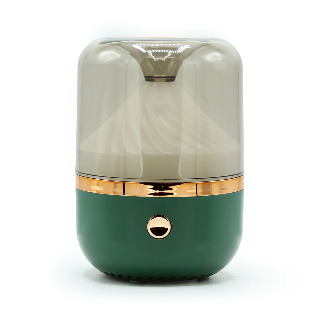 Difusor de Aroma Verde e Bronze - USB - Mudança de Cor