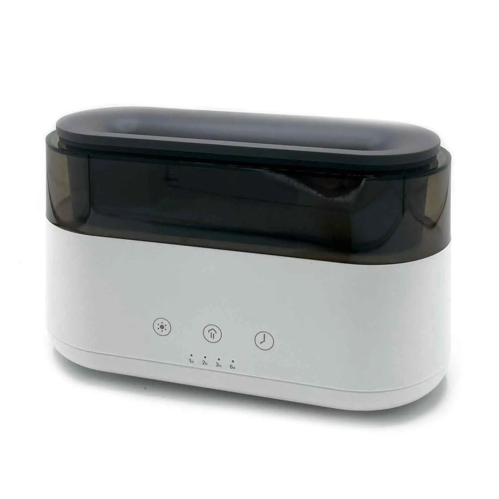 Difusor de Aromas Moderno – Relógio LED – USB-C – Efeito Chama