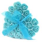 Set de 24 flores de sabão - rosas azuis