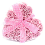 Set de 24 flores de sabão - rosas rosa