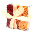 Set de 9 flores de sabão em caixa - rosas pêssego