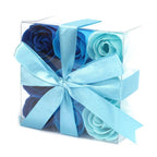 Set de 9 flores de sabão - rosas azuis