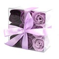 Set de 9 Flores de sabão - rosas lavanda