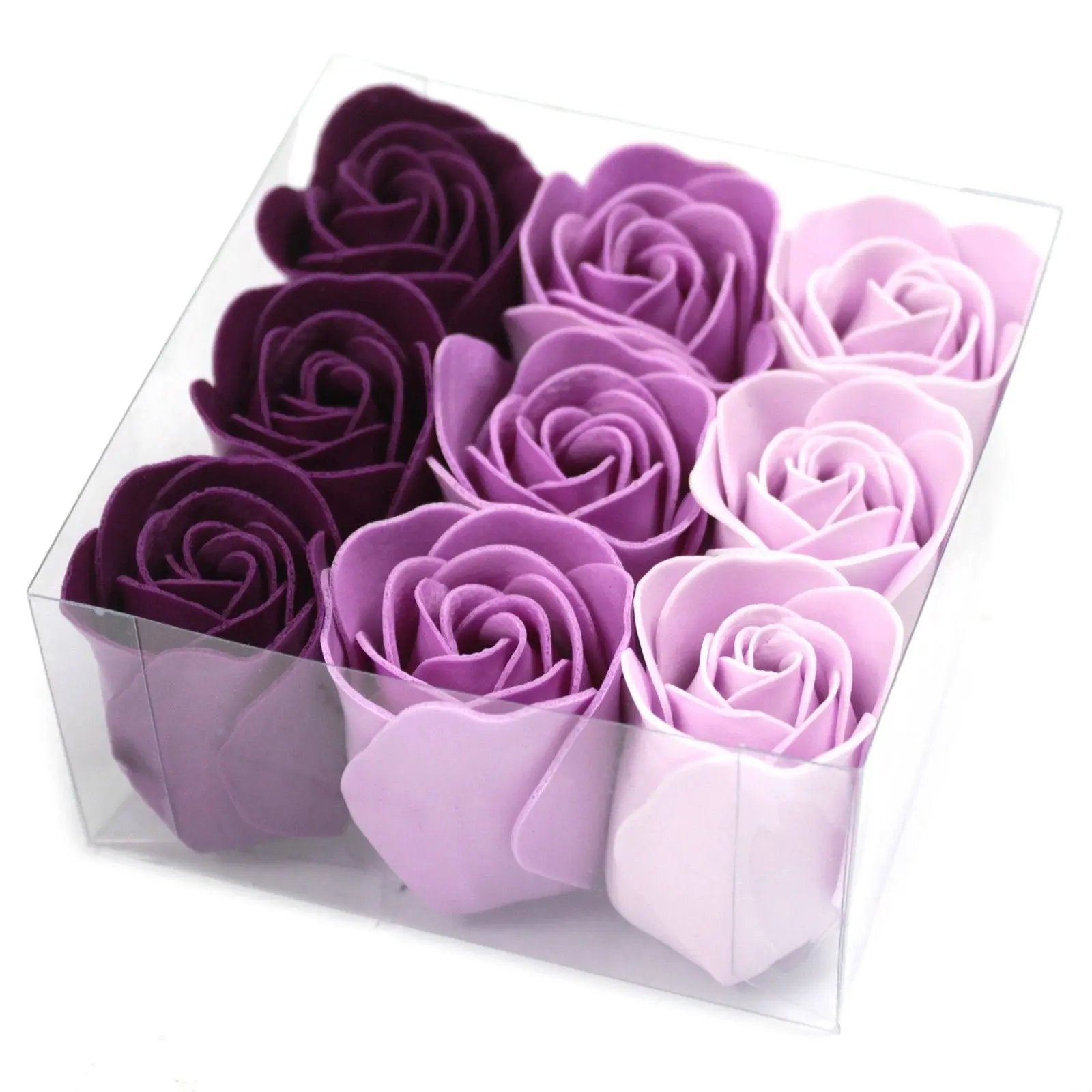 Set de 9 Flores de sabão - rosas lavanda