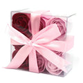 Set de 9 flores de sabão - rosas rosa