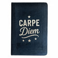 Caderno de Veludo Preto - 80 páginas - Aproveita o Dia