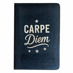Caderno de Veludo Preto - 80 páginas - Aproveita o Dia