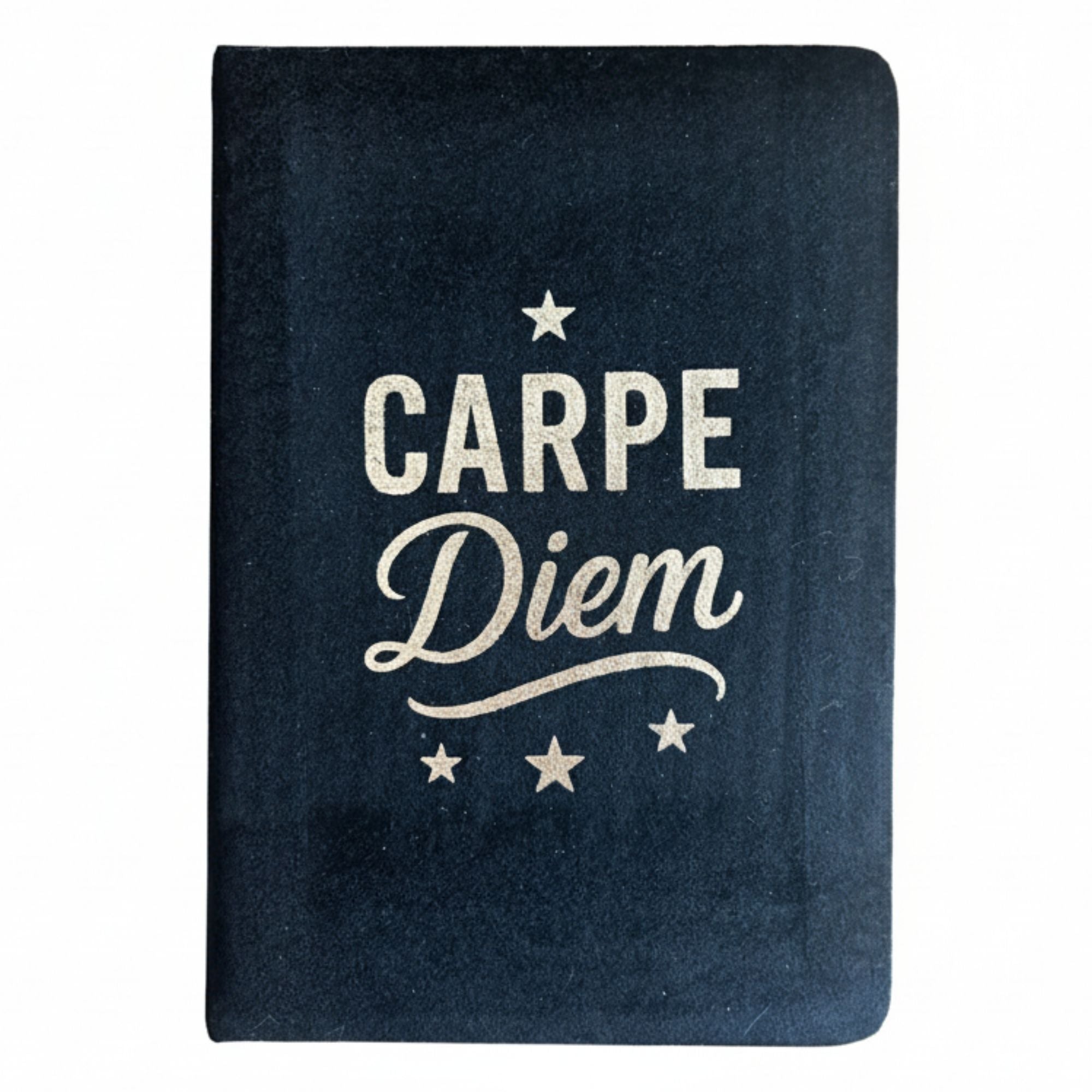 Caderno de Veludo Preto - 80 páginas - Aproveita o Dia