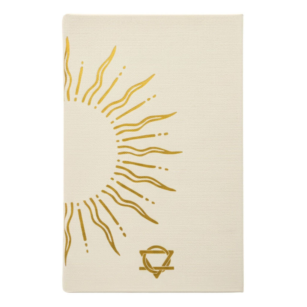 Diário de Gratidão Marfim com Rebordo Dourado - 120 páginas - Os Meus Dias Estão Cheios de Sol