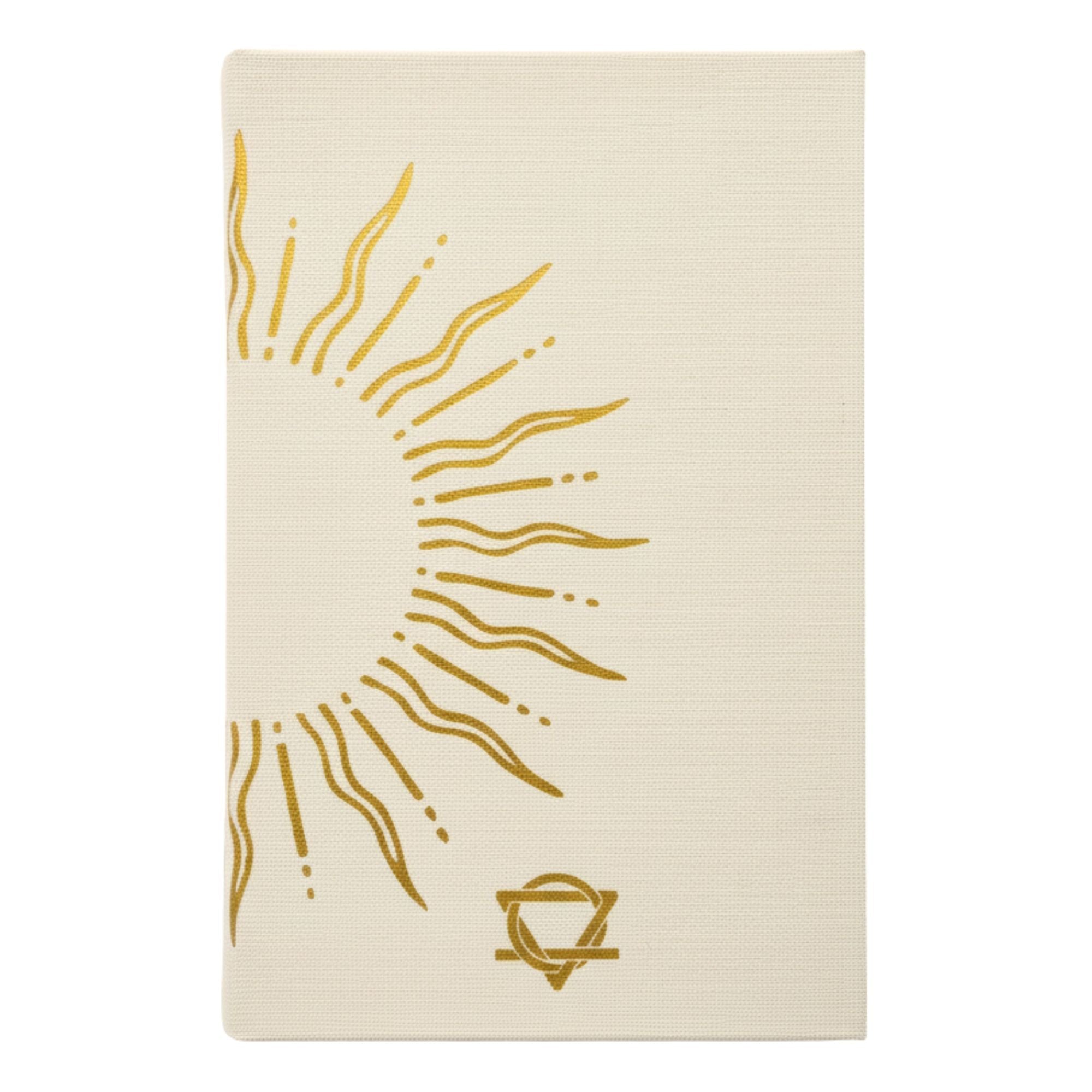 Diário de Gratidão Marfim com Rebordo Dourado - 120 páginas - Os Meus Dias Estão Cheios de Sol