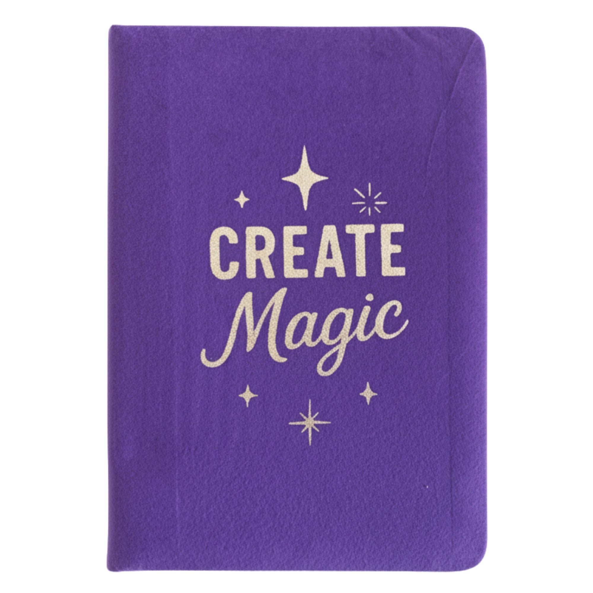 Caderno de Veludo Roxo - 80 páginas - Cria Magia