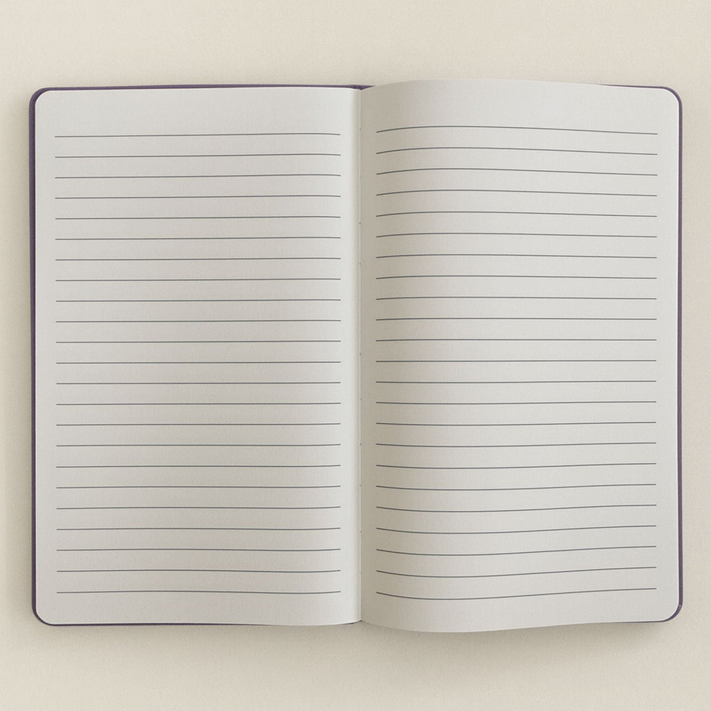 Caderno de Veludo Roxo - 80 páginas - Cria Magia
