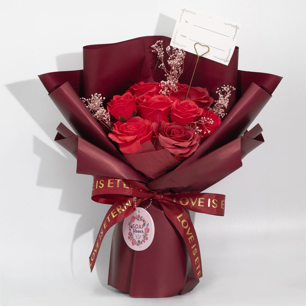Ramo Grande de Rosas Vermelhas - O Amor é Eterno - Cartão de Presente