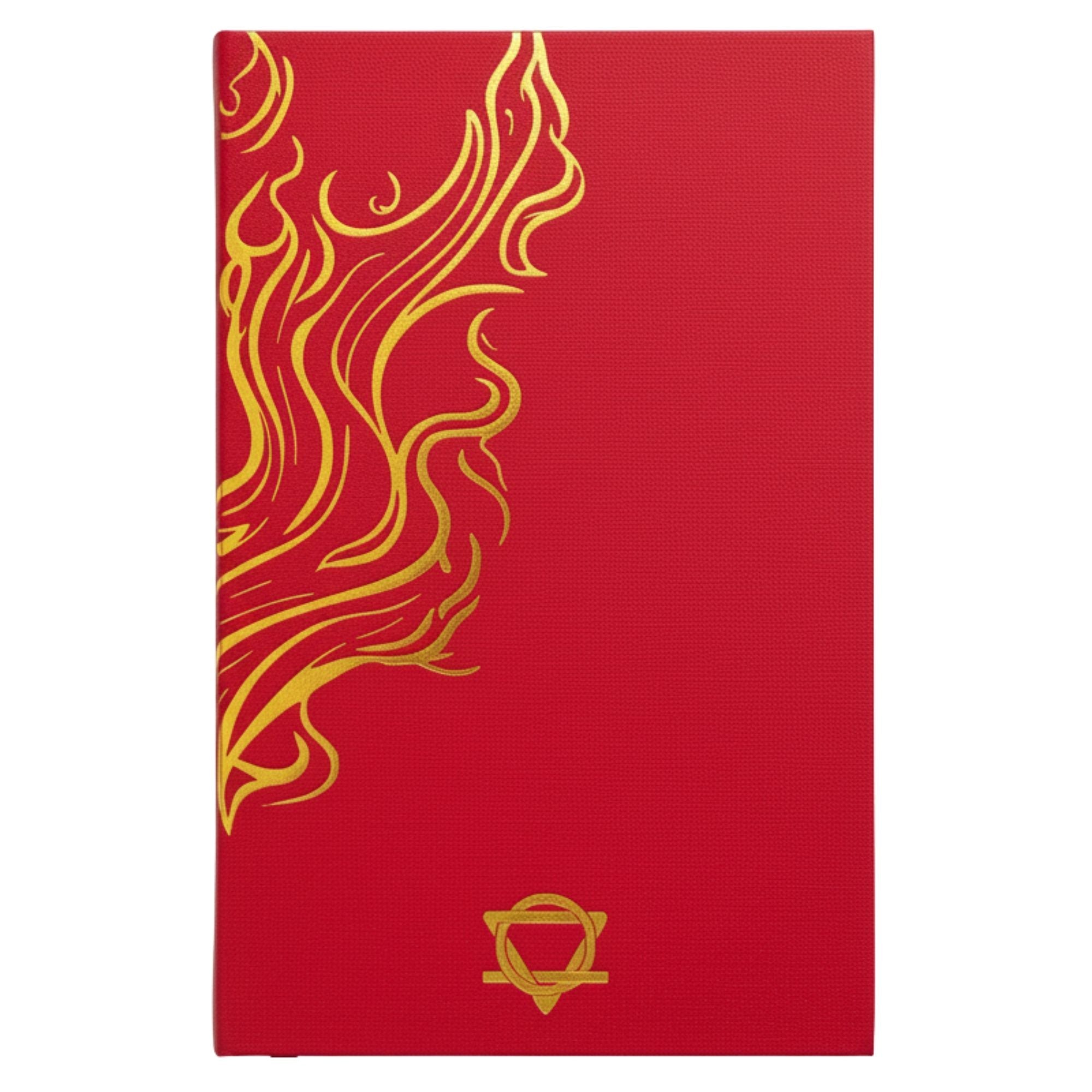 Diário de Bem-Estar Vermelho - 120 páginas - Mandala Dourada e Lótus