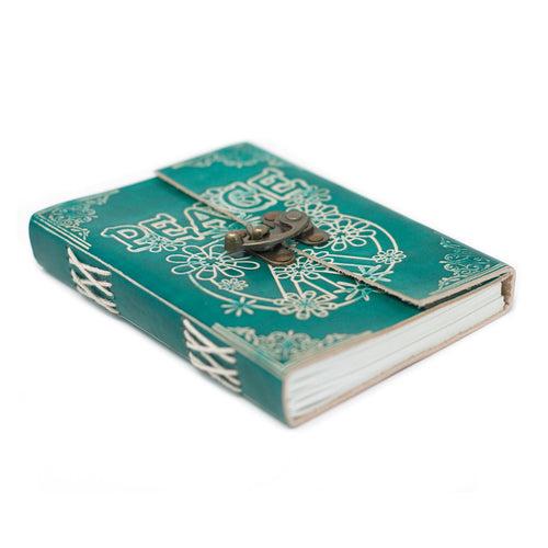 Caderno de Couro Paz - 18x13cm
