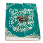 Caderno de Couro Paz - 18x13cm