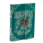 Caderno de Couro Paz - 18x13cm