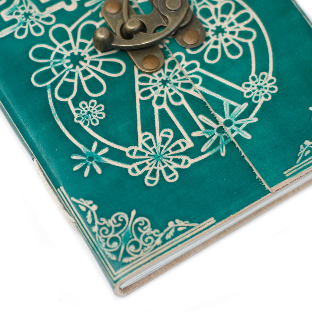 Caderno de Couro Paz - 18x13cm